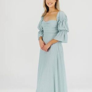 Corrine Tiered Sleeve Maxi Dress with Pockets
